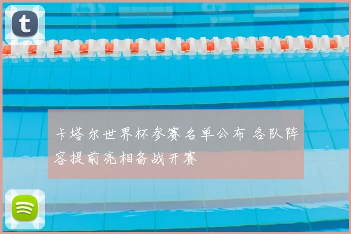 卡塔尔世界杯参赛名单公布 各队阵容提前亮相备战开赛